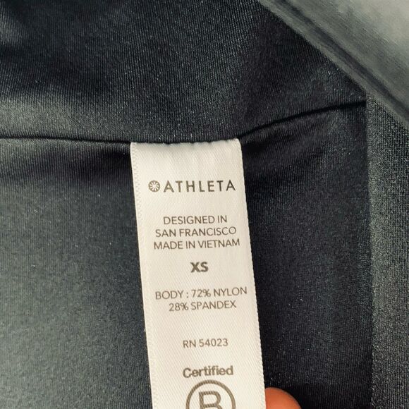 Athleta Leggings Women XS Elation Shine Tight Luster Black Yoga Activewear Pants - Picture 7 of 10